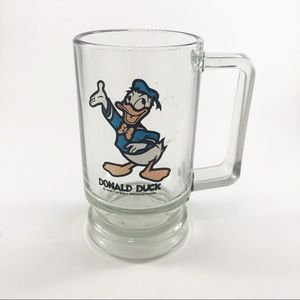 Disney Donald Duck Glass Stein Vintage